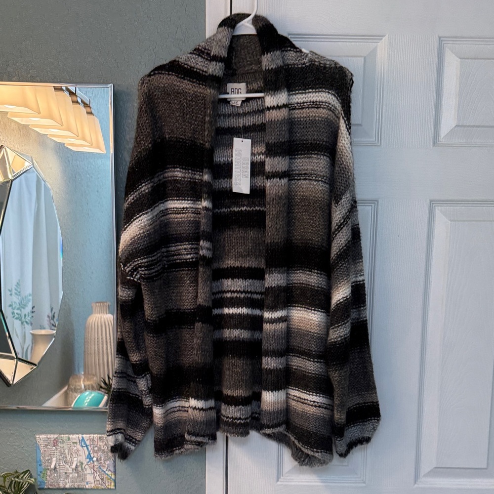 BDG Black and Gray Knit Cardigan
